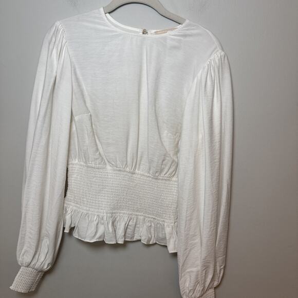 KEEPSAKE the label secure long sleeve top - small NWT Ivory White Peplum $150 - Picture 13 of 15